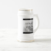 Elegant 70th Platinum Wedding Jubileum Bierpul (Voorkant rechts)