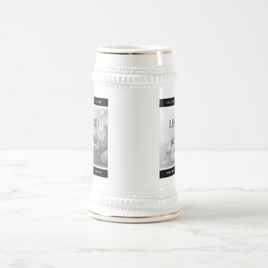 Elegant 70th Platinum Wedding Jubileum Bierpul (Center)