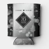 Elegant 70th Platinum Wedding Jubileum Blikjeskoeler (Voorkant)