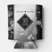 Elegant 70th Platinum Wedding Jubileum Blikjeskoeler (Achterkant)