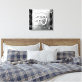 Elegant 70th Platinum Wedding Jubileum Canvas Afdruk (Insitu (Slaapkamer))