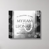 Elegant 70th Platinum Wedding Jubileum Canvas Afdruk (Voorkant)