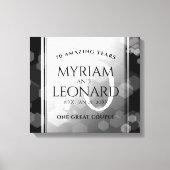 Elegant 70th Platinum Wedding Jubileum Canvas Afdruk (Voorkant)