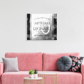 Elegant 70th Platinum Wedding Jubileum Canvas Afdruk (Insitu (Woonkamer))