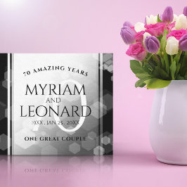 Elegant 70th Platinum Wedding Jubileum Canvas Afdruk