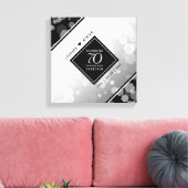 Elegant 70th Platinum Wedding Jubileum Canvas Afdruk (Insitu (Woonkamer))