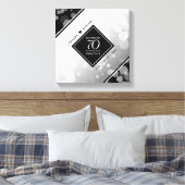 Elegant 70th Platinum Wedding Jubileum Canvas Afdruk (Insitu (Slaapkamer))