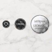 Elegant 70th Platinum Wedding Jubileum Confetti (Achterkanten)