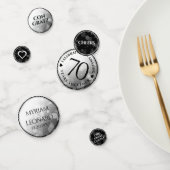 Elegant 70th Platinum Wedding Jubileum Confetti (Groep)