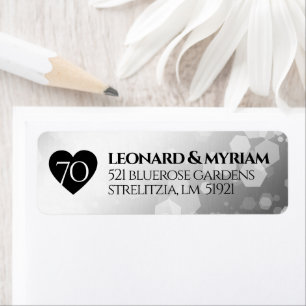 Elegant 70th Platinum Wedding Jubileum Etiket