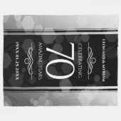 Elegant 70th Platinum Wedding Jubileum Fleece Deken (Voorkant (Horizontaal))