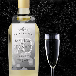 Elegant 70th Platinum Wedding Jubileum Flessenhanger