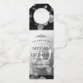 Elegant 70th Platinum Wedding Jubileum Flessenhanger (Achterkant)