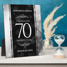 Elegant 70th Platinum Wedding Jubileum Fotoplaat