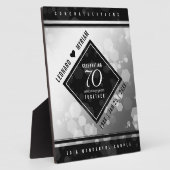Elegant 70th Platinum Wedding Jubileum Fotoplaat (Zijkant)