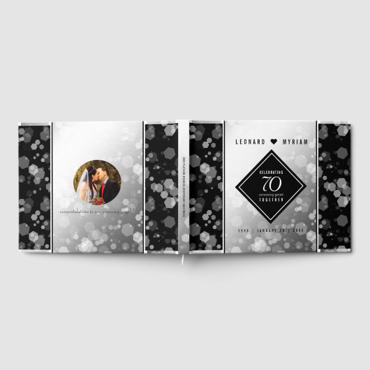 Elegant 70th Platinum Wedding Jubileum Gastenboek (Volledig)