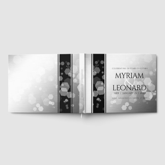 Elegant 70th Platinum Wedding Jubileum Gastenboek (Volledig)