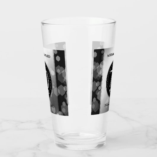 Elegant 70th Platinum Wedding Jubileum Glas (Links)