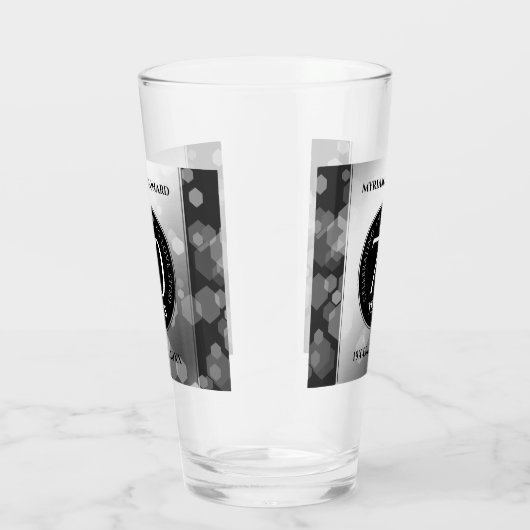 Elegant 70th Platinum Wedding Jubileum Glas (Rechts)