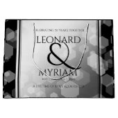 Elegant 70th Platinum Wedding Jubileum Groot Cadeauzakje (Voorkant)