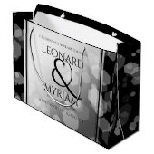 Elegant 70th Platinum Wedding Jubileum Groot Cadeauzakje (Achterkant Gekanteld)