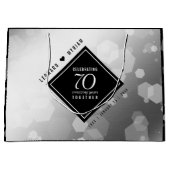 Elegant 70th Platinum Wedding Jubileum Groot Cadeauzakje (Voorkant)