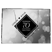 Elegant 70th Platinum Wedding Jubileum Groot Cadeauzakje (Achterkant)