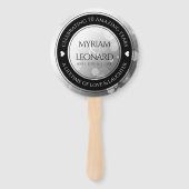 Elegant 70th Platinum Wedding Jubileum Handwaaier (Voorkant)