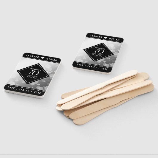 Elegant 70th Platinum Wedding Jubileum Handwaaier (Niet-gemonteerd)