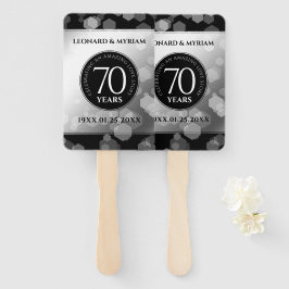 Elegant 70th Platinum Wedding Jubileum Handwaaier