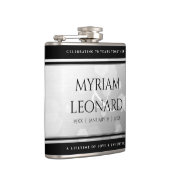 Elegant 70th Platinum Wedding Jubileum Heupfles (Rechts)