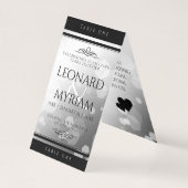 Elegant 70th Platinum Wedding Jubileum Kaart (Achterkant)