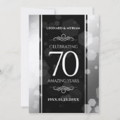 Elegant 70th Platinum Wedding Jubileum Kaart (Voorkant)