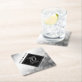 Elegant 70th Platinum Wedding Jubileum Kartonnen Onderzetters (Insitu)