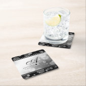 Elegant 70th Platinum Wedding Jubileum Kartonnen Onderzetters (Insitu)