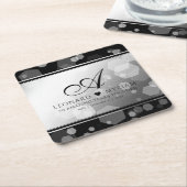 Elegant 70th Platinum Wedding Jubileum Kartonnen Onderzetters (Schuin)