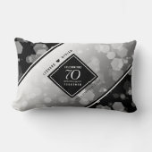 Elegant 70th Platinum Wedding Jubileum Kussen (Voorkant)