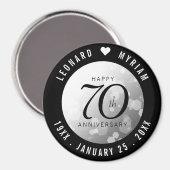Elegant 70th Platinum Wedding Jubileum Magneet (Voorkant / Achterkant)