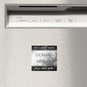 Elegant 70th Platinum Wedding Jubileum Magneet (Insitu (Vaatwasser))