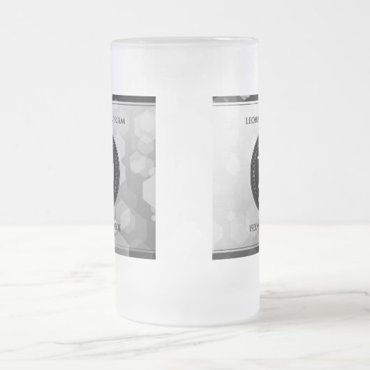 Elegant 70th Platinum Wedding Jubileum Matglas Bierpul (Center)