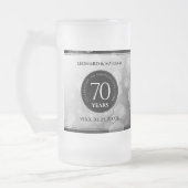 Elegant 70th Platinum Wedding Jubileum Matglas Bierpul (Links)