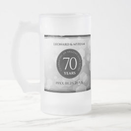 Elegant 70th Platinum Wedding Jubileum Matglas Bierpul