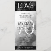 Elegant 70th Platinum Wedding Jubileum Menu (Achterkant)