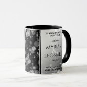 Elegant 70th Platinum Wedding Jubileum Mok (Voorkant rechts)