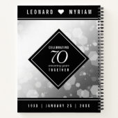 Elegant 70th Platinum Wedding Jubileum Notitieboek (Achterkant)