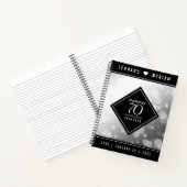 Elegant 70th Platinum Wedding Jubileum Notitieboek (Binnen)
