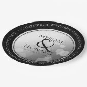Elegant 70th Platinum Wedding Jubileum Papieren Bordje (Gekanteld)