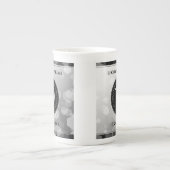 Elegant 70th Platinum Wedding Jubileum Porselein Kop (Voorkant)