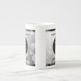 Elegant 70th Platinum Wedding Jubileum Porselein Kop