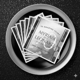 Elegant 70th Platinum Wedding Jubileum Servet